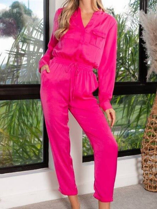 Bibi - Brenna Long Sleeve Jumpsuit