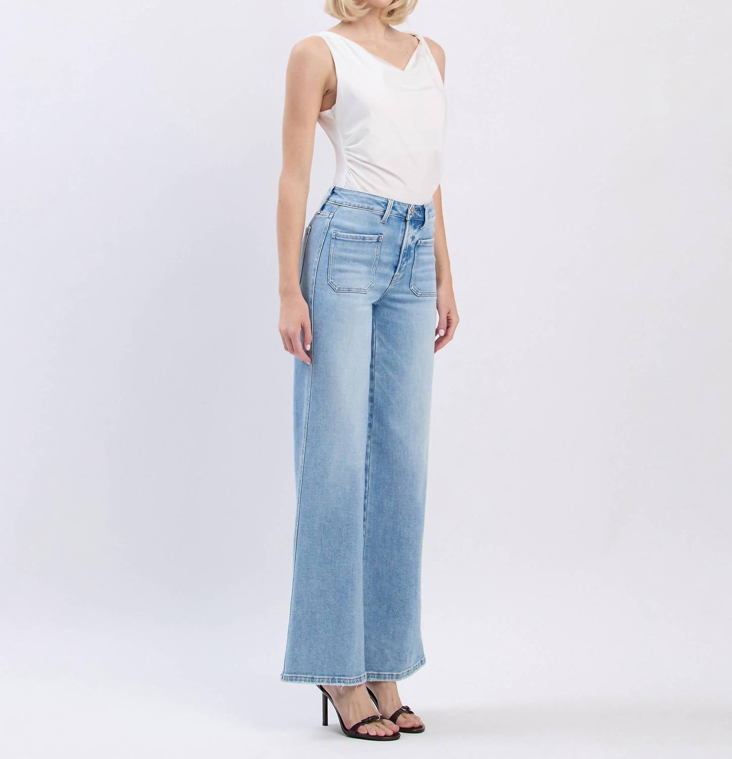 Flying Monkey - Monica High Rise Wide Leg Jeans