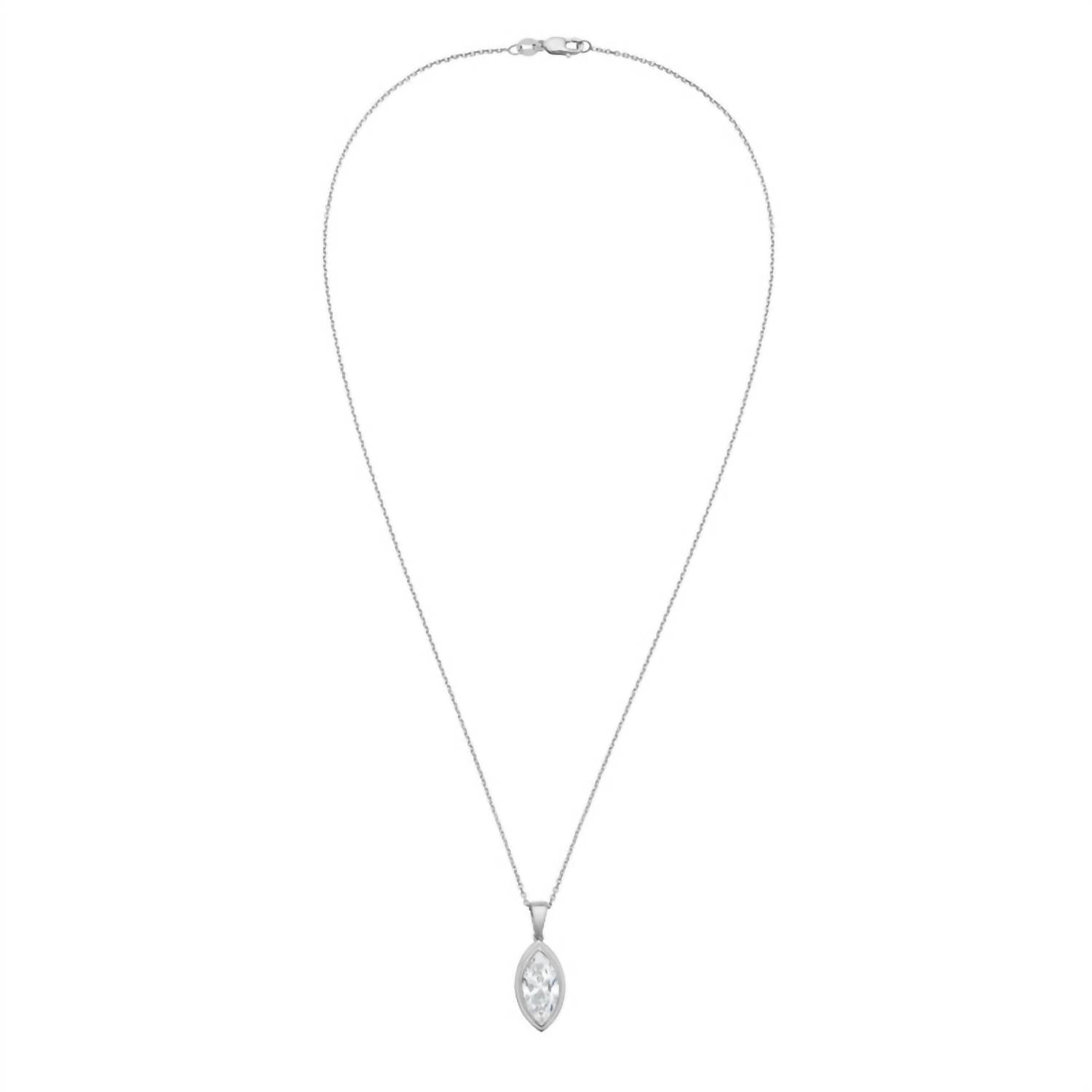 Diana M Jewels - Women's Marquise Lab-Grown Diamond Pendant Necklace (7.00 Ct) - Elegant