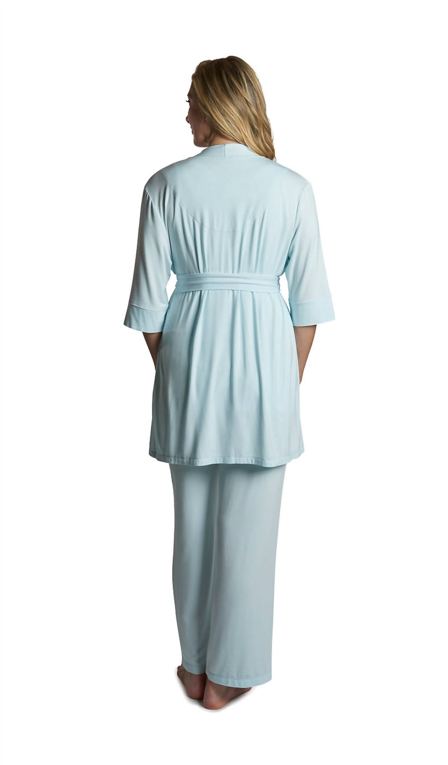 Everly Grey Analise 5 Piece Pajama Set in whispering blue - women's sleepwear - view 4