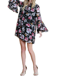 Umgee - Floral Trapeze Dress