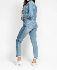 Judy Blue - High Waist Vintage Wash Side Panel Jeans