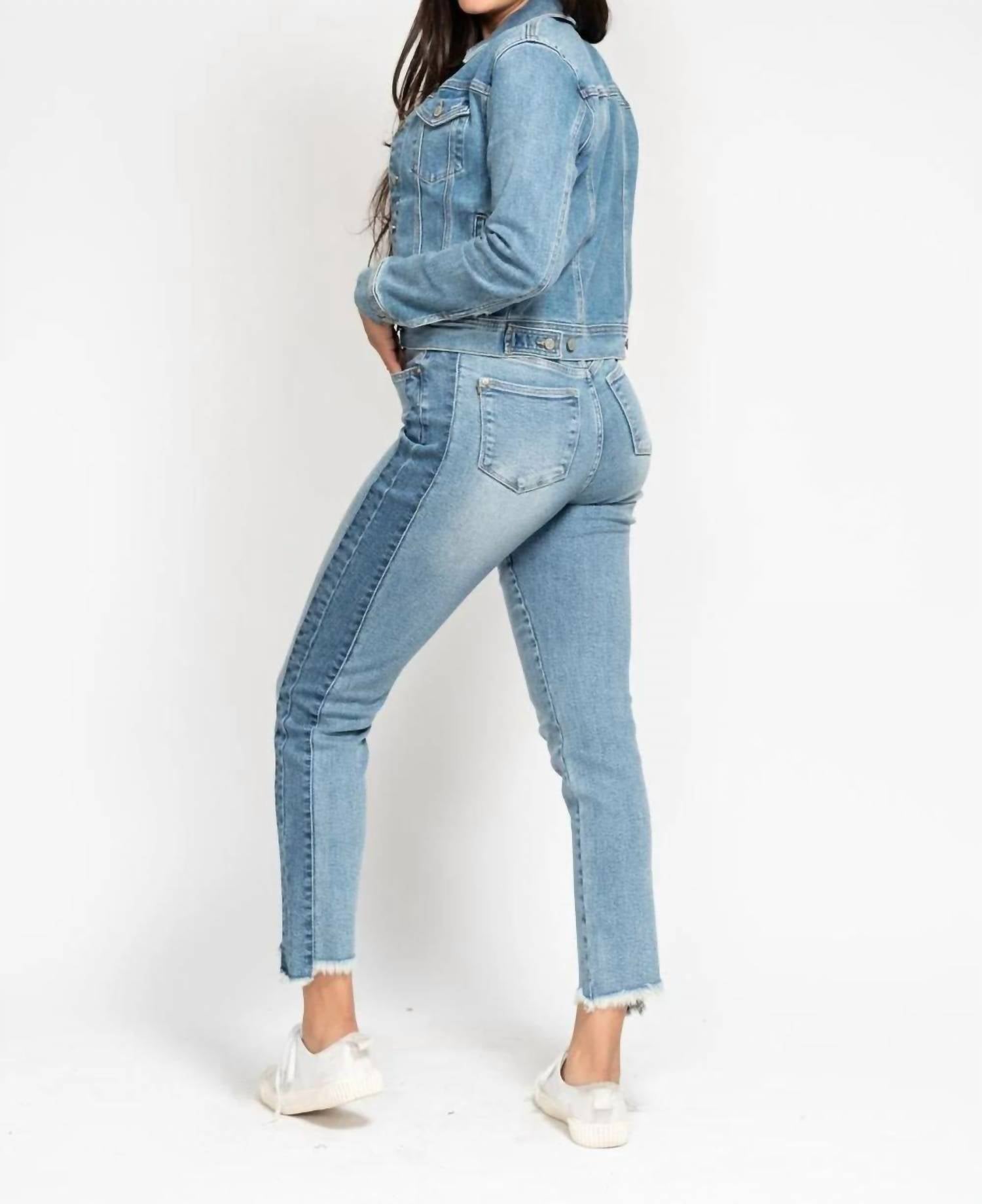 Judy Blue - High Waist Vintage Wash Side Panel Jeans