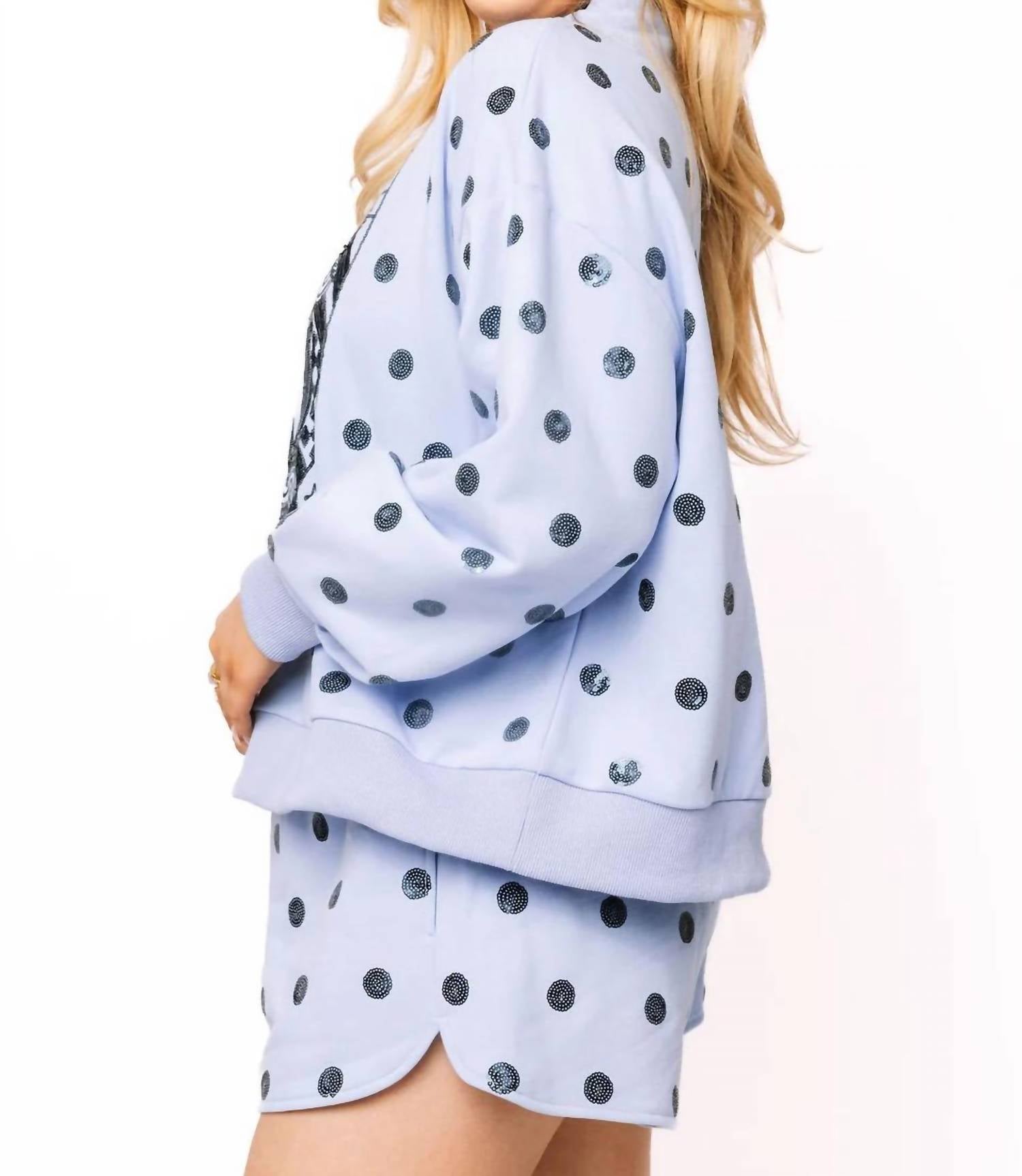 Queen Of Sparkles - Polka Dot Card Logo Sweatshirt