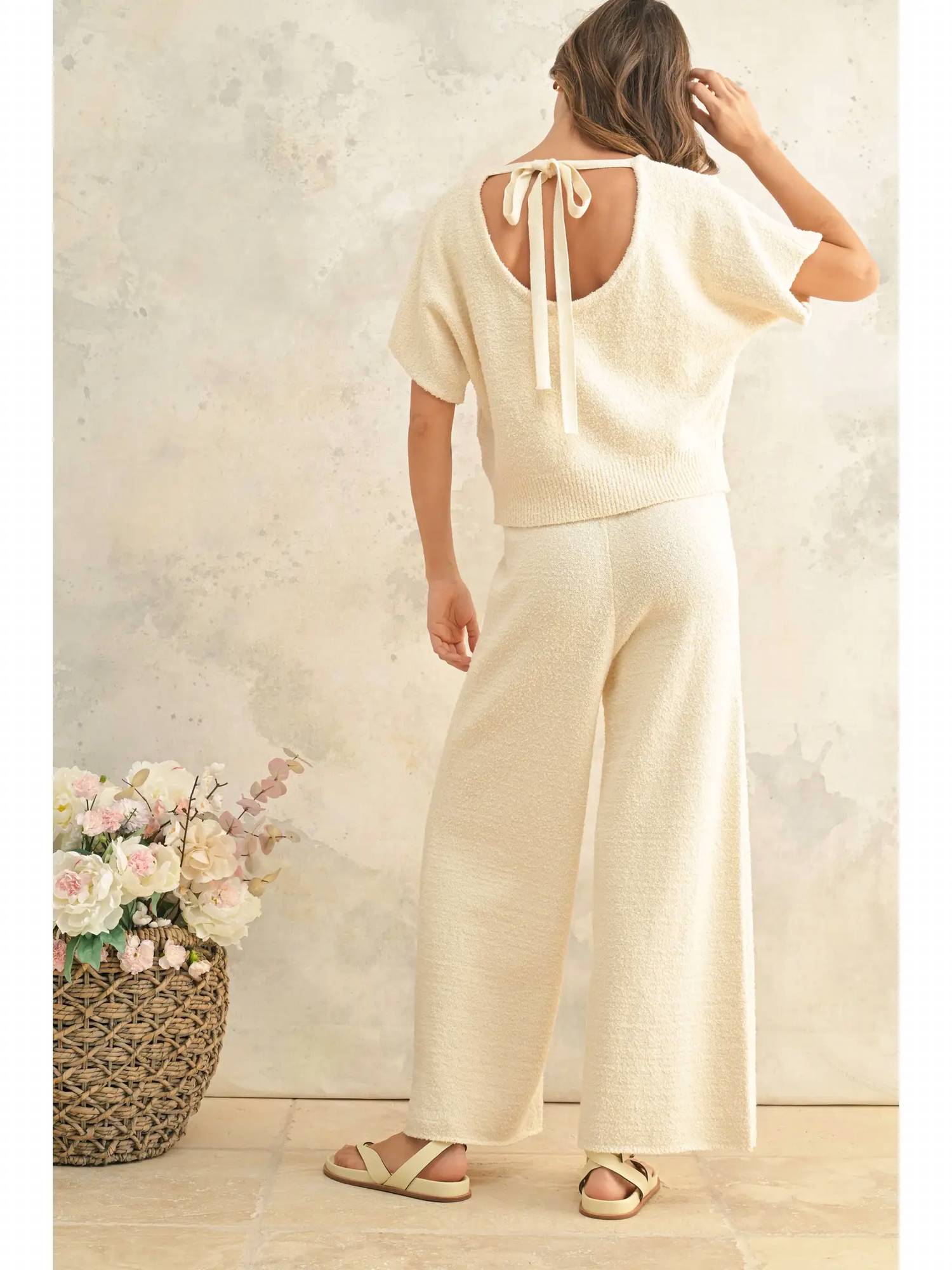 Miou Muse - Textured Knitted Pants