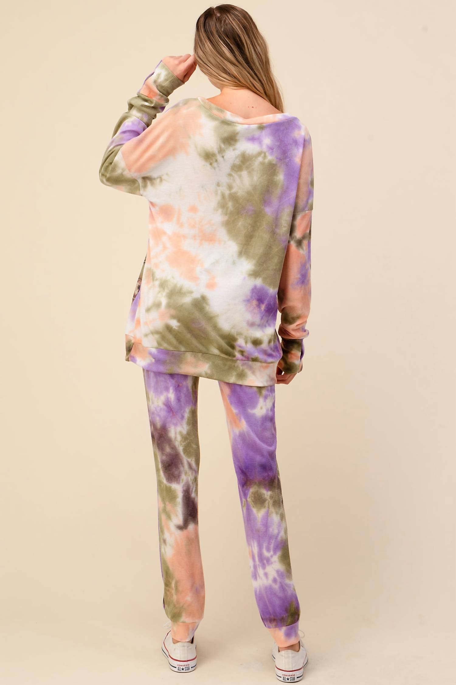 Blumin - Floral Tie Dye Jogger Set - PLUS