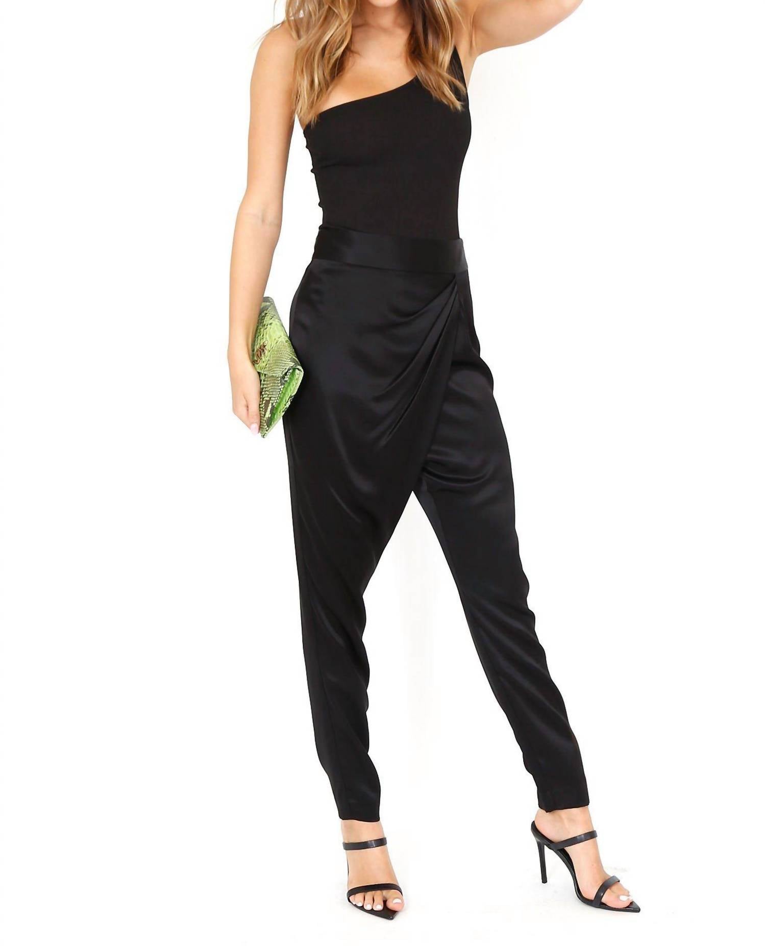 Michelle Mason - Silk Draped Asymmetrical Pant