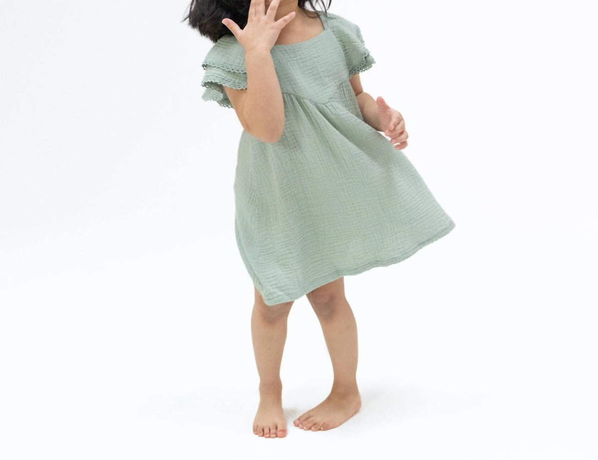 Angel Dear - Girls V-neck Dress And Bloomer