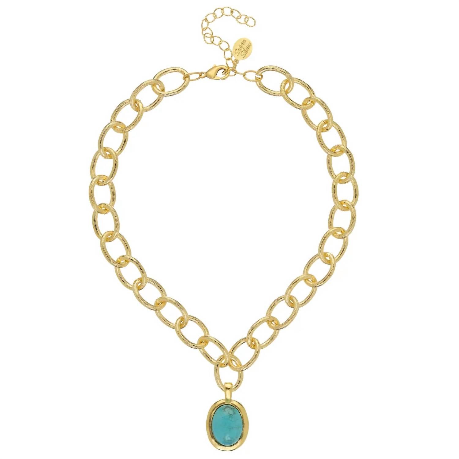 Susan Shaw - Women's Cabochon Loop Chain Necklace