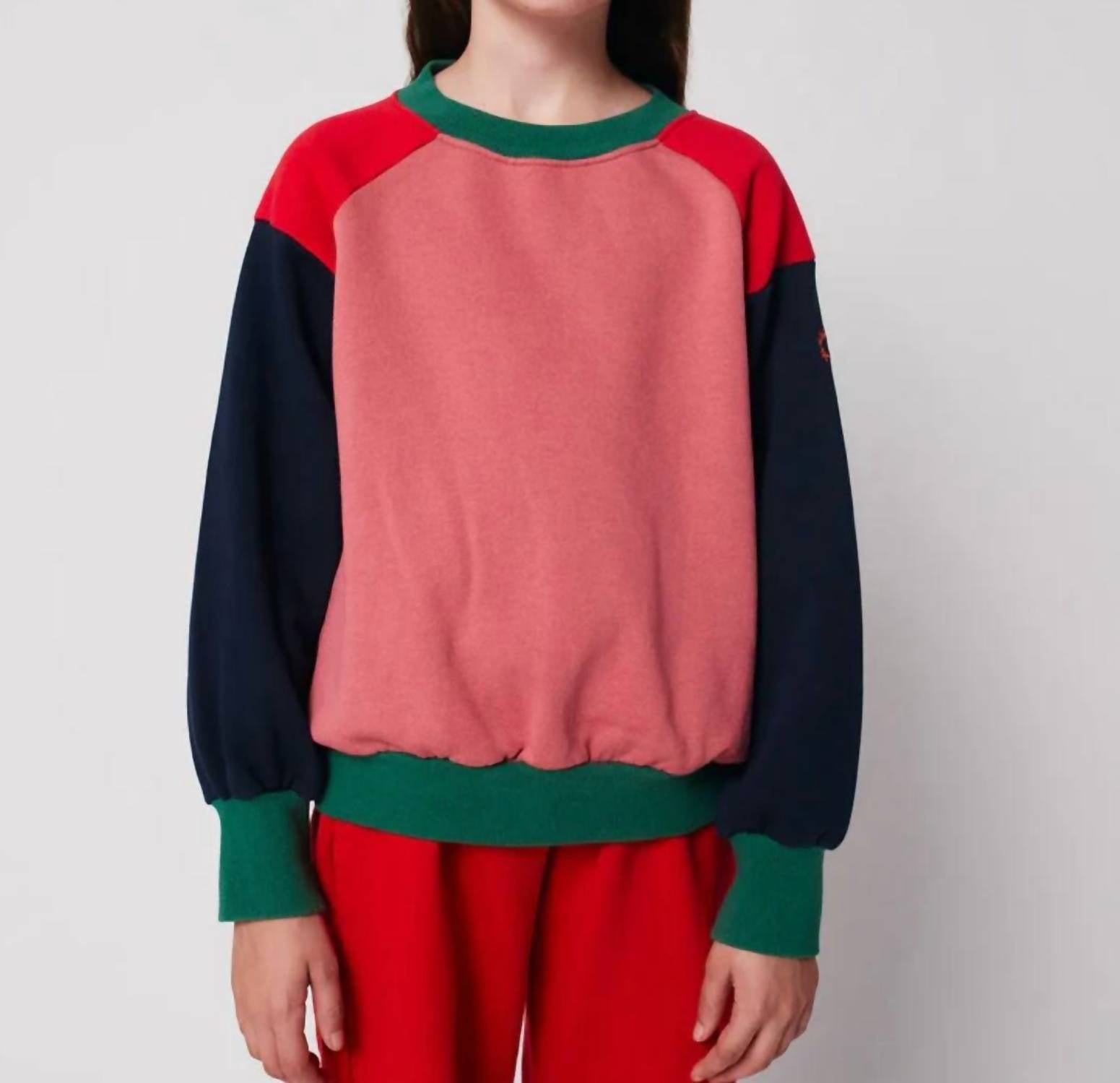 BOBO CHOSES Tic Tac Toe Block Sweatshirt in multicolor - kids' shirt