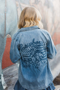 Rodeo Quincy - Patriotic Cowboy Button Up