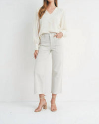 Just Black Denim - High Rise Utility Wide Leg Jeans