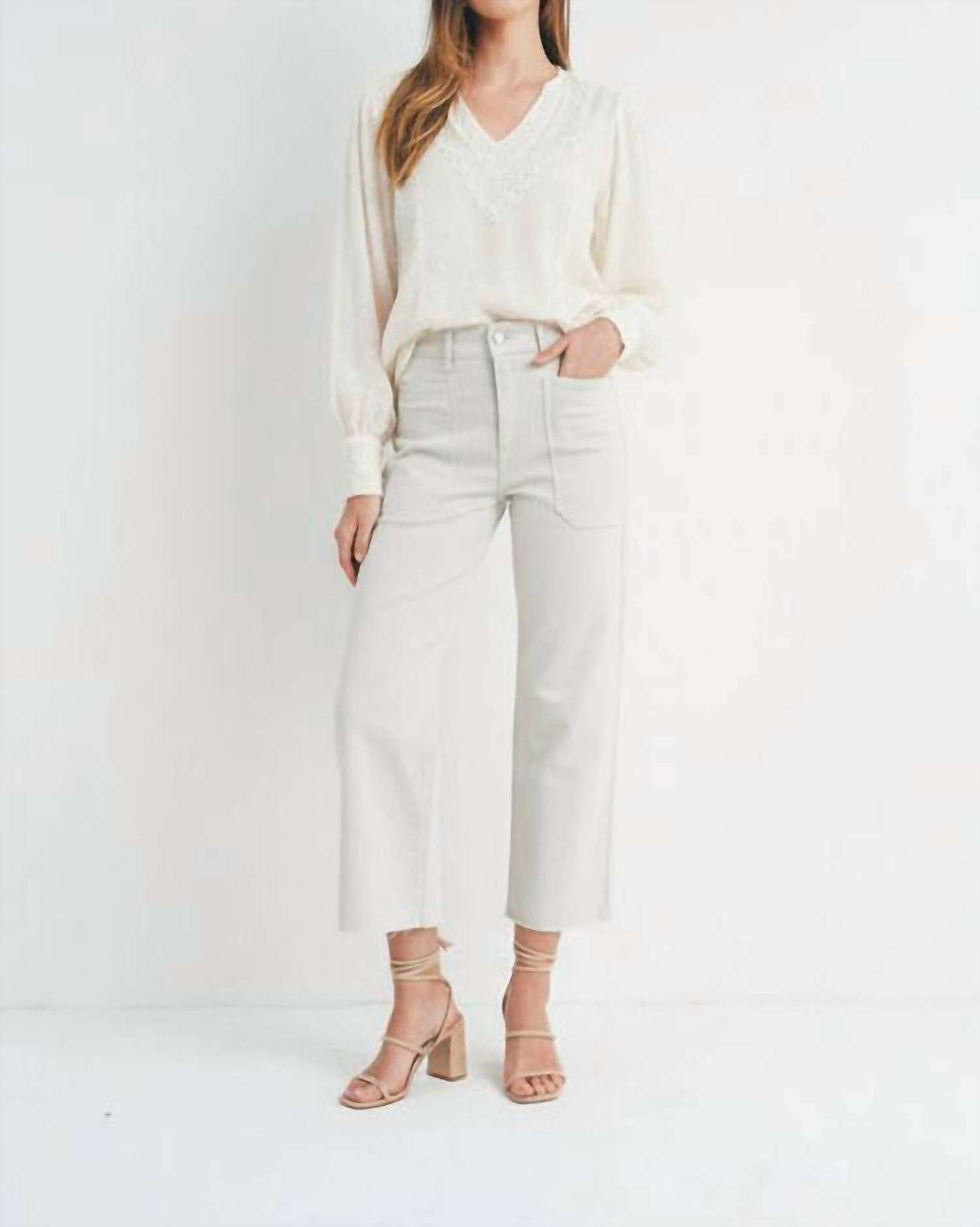 Just Black Denim - High Rise Utility Wide Leg Jeans