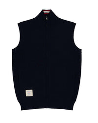 AMUNDSEN Men's 5mila Knitted Vest in faded navy - men's jacket