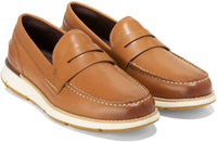 COLE HAAN Men's Zerogrand Penny Loafers in brown - men's loafer - detail view