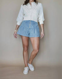 Tcec - Ruffled Breeze Denim Shorts
