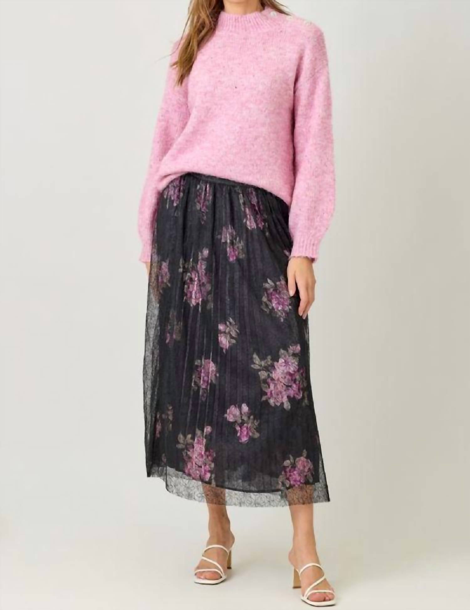 Mystree - Shimmer & Shine Mock Neck Sweater