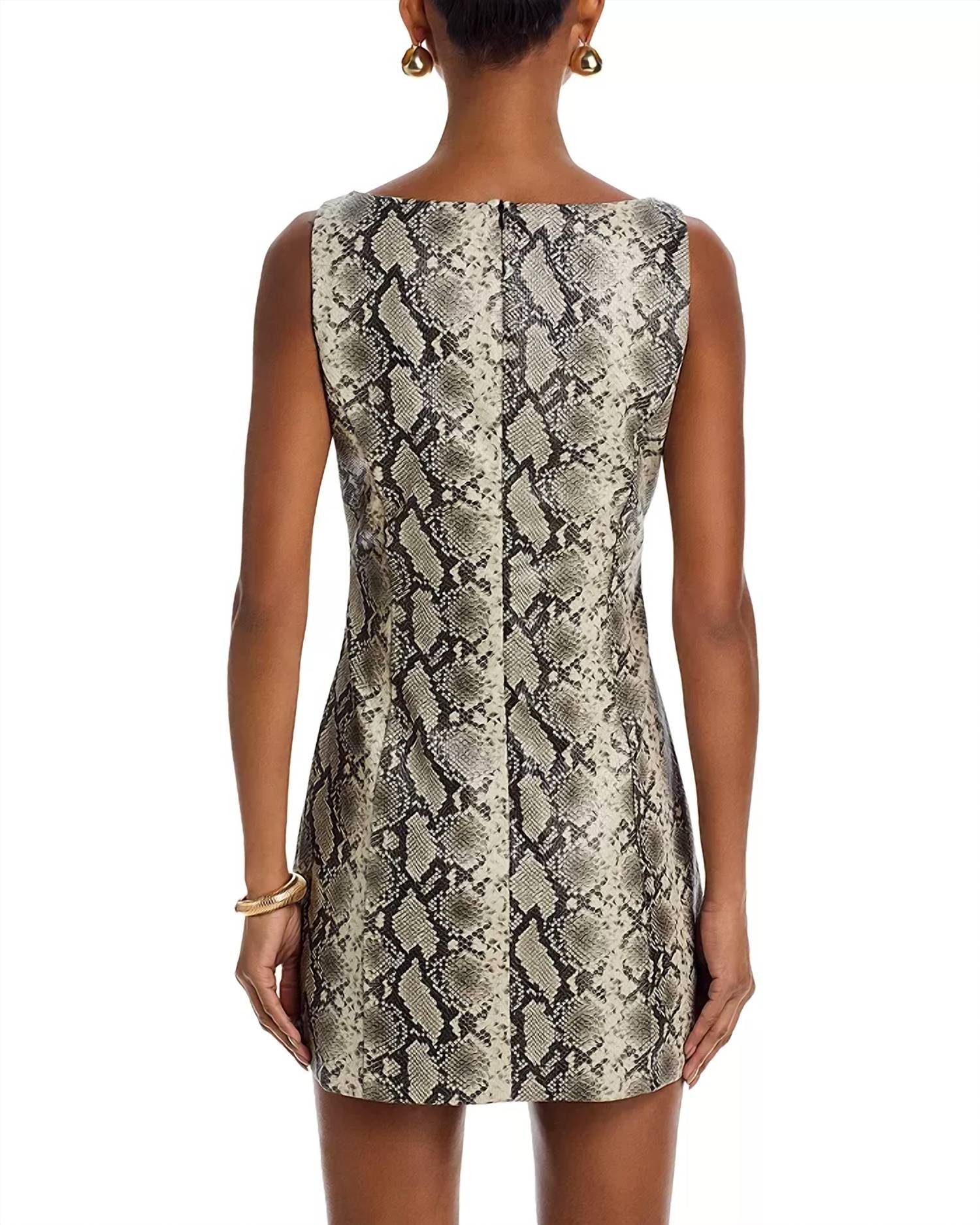 Line And Dot - Python Mini Dress