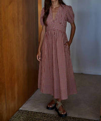 By Together - Gingham Print Button-down Dress