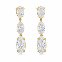 Diana M Jewels - Women's Pear Lab-Grown Diamond Stud Earrings (13.00 Ct TCW) - Signature