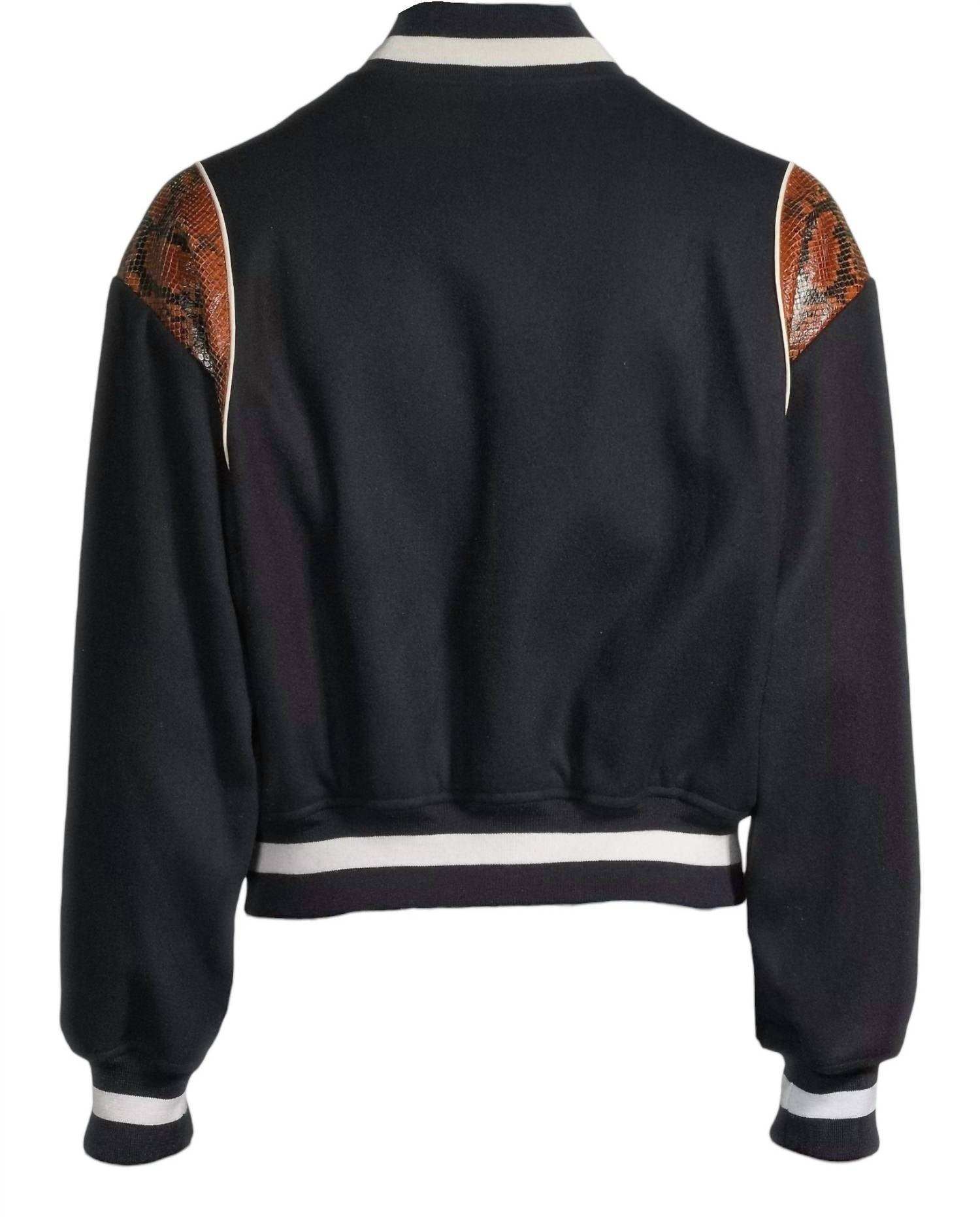 Bally - Wool-blend Snakeskin-embossed Bomber Jacket