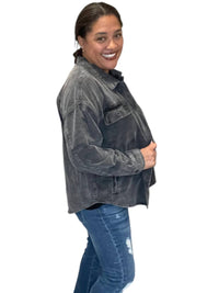 Easel - Corduroy Button Down Shirt Shacket