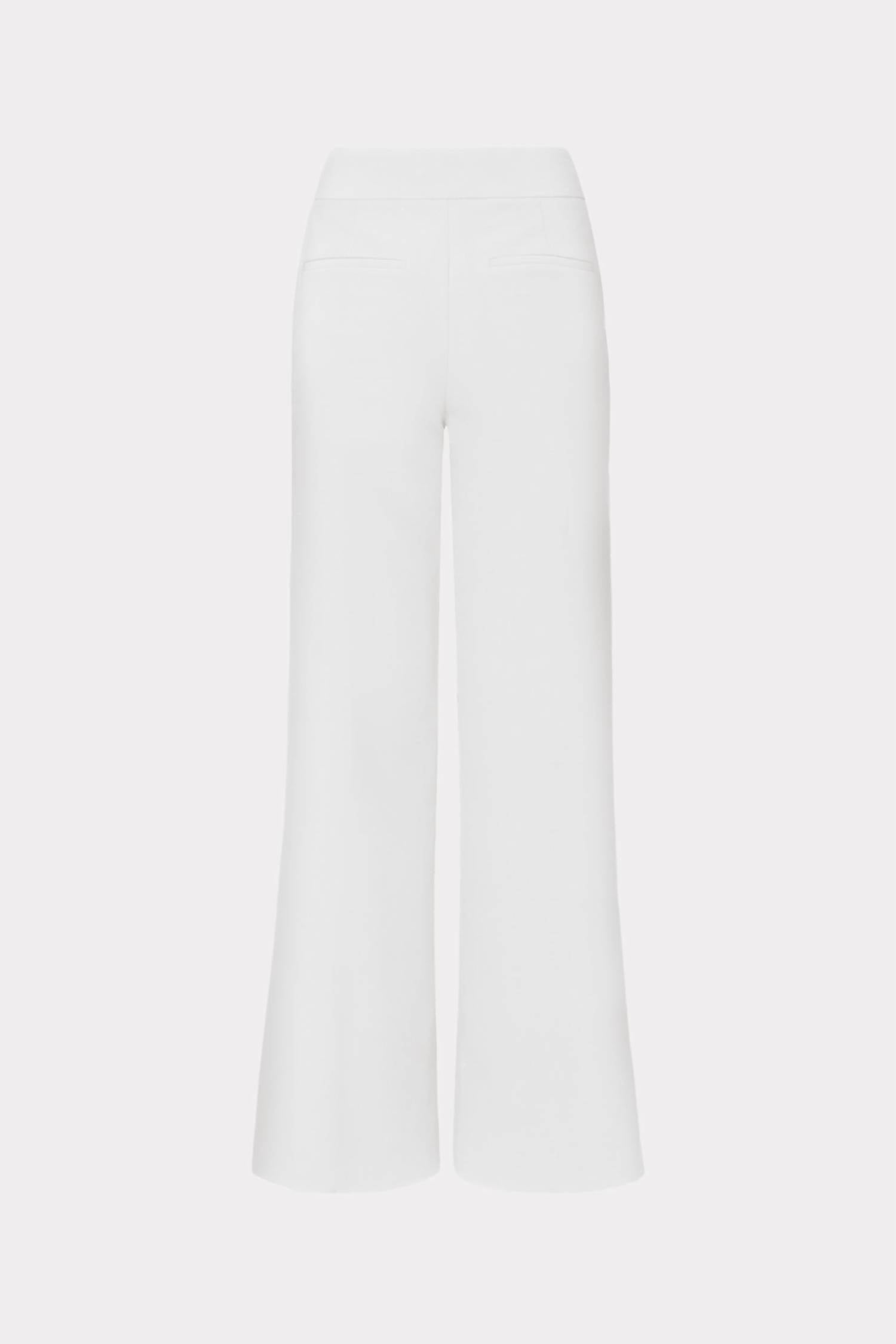 MILLY Nash Cady Pants in ecru - women's pants - alternate view