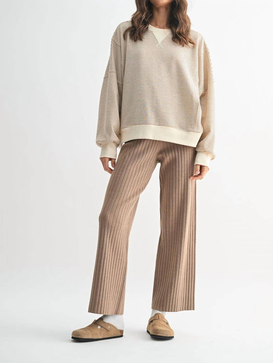 Wishlist - Striped Contrast Knit Pullover