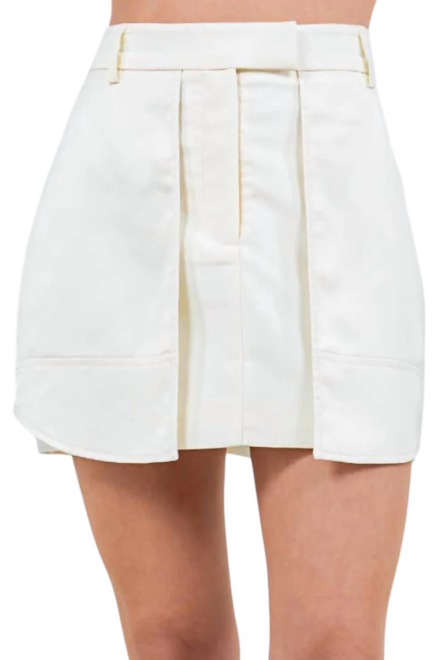 Whiteroom+Cactus - Marisol Overlay Satin Pocket Skirt
