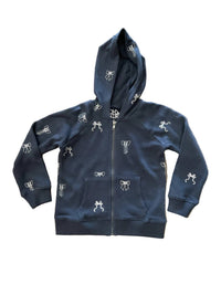 Chaser - Glitter Bows Zip Up Hoodie