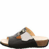 Think! Women's Mizzi Face Sandals in black combi - women's sandal - alternate view