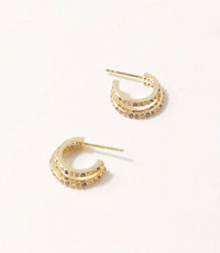 Native Gem - Women's Twin Huggie Earrings