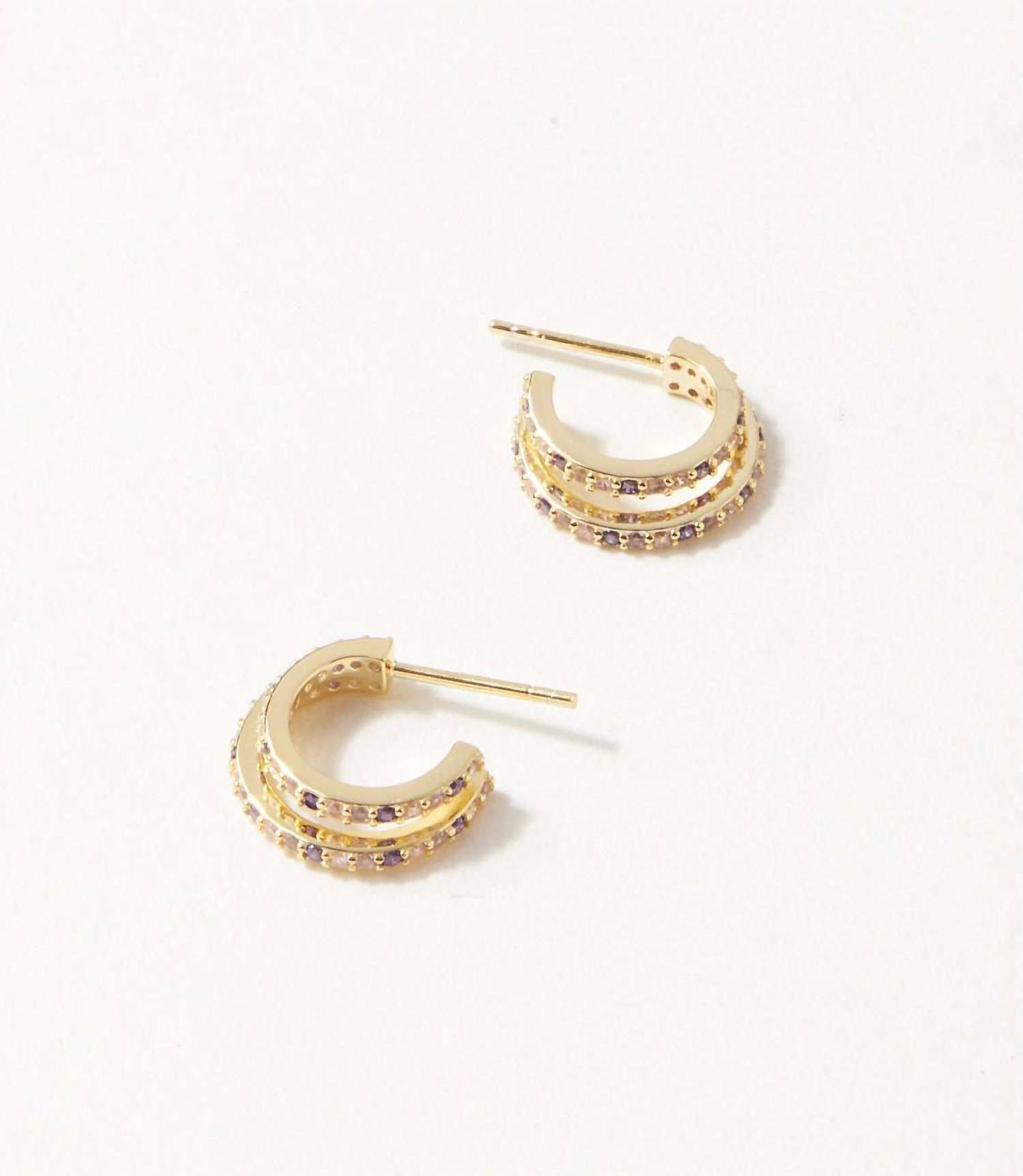 Native Gem - Women's Twin Huggie Earrings