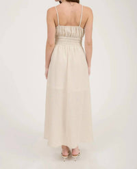 Blu Pepper - Striped Spaghetti Strap Midi Dress
