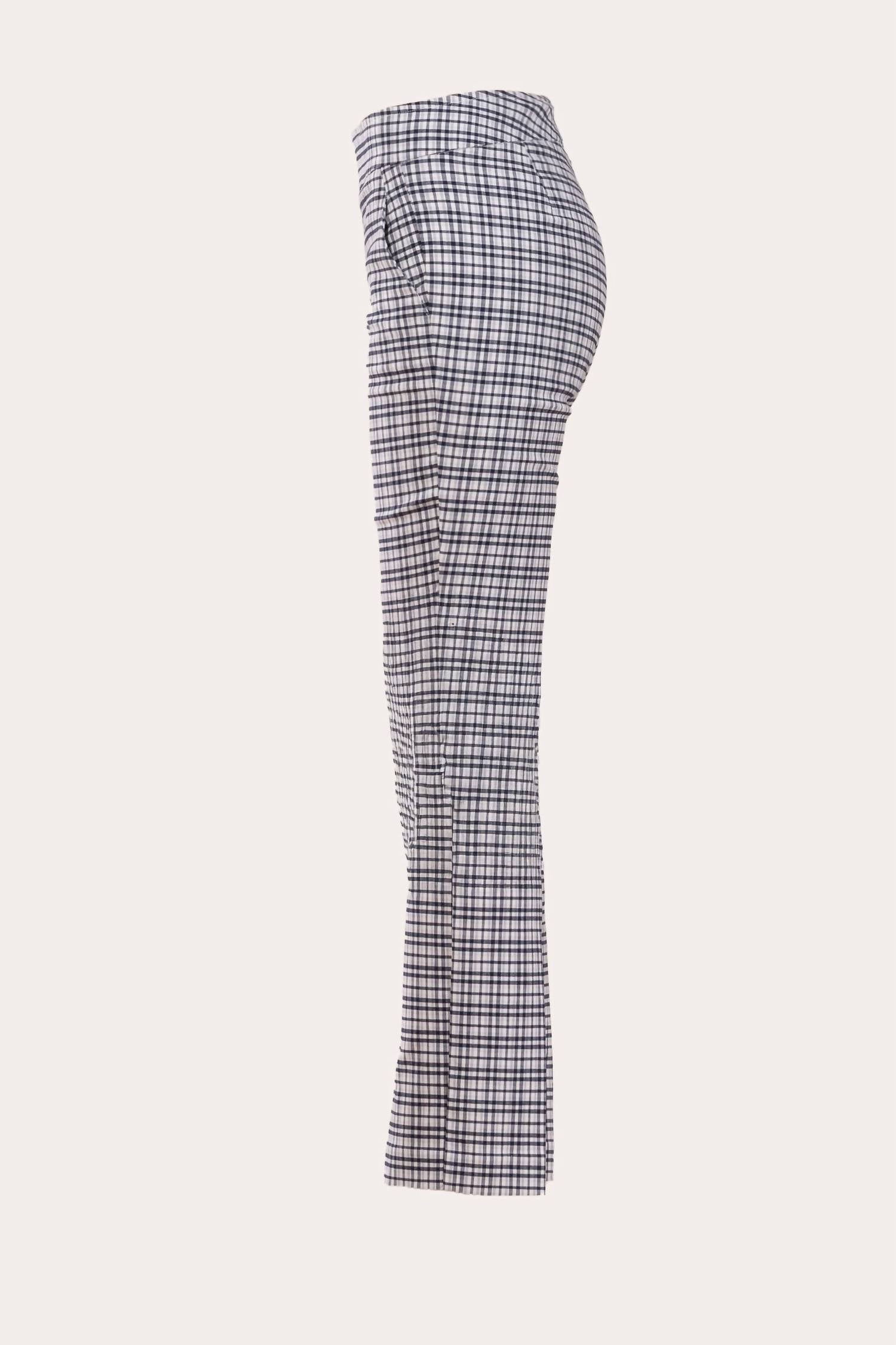 Avenue Montaigne Lulu Straight Cropped Pant in screen blue - women's pants - view 5