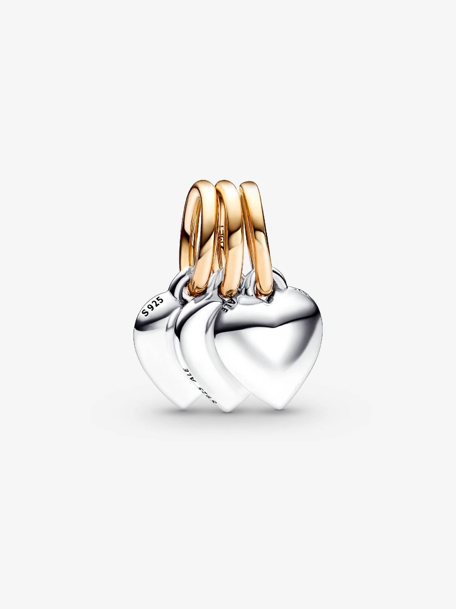 Pandora - Two-tone Splittable Friendship Triple Dangle Charm