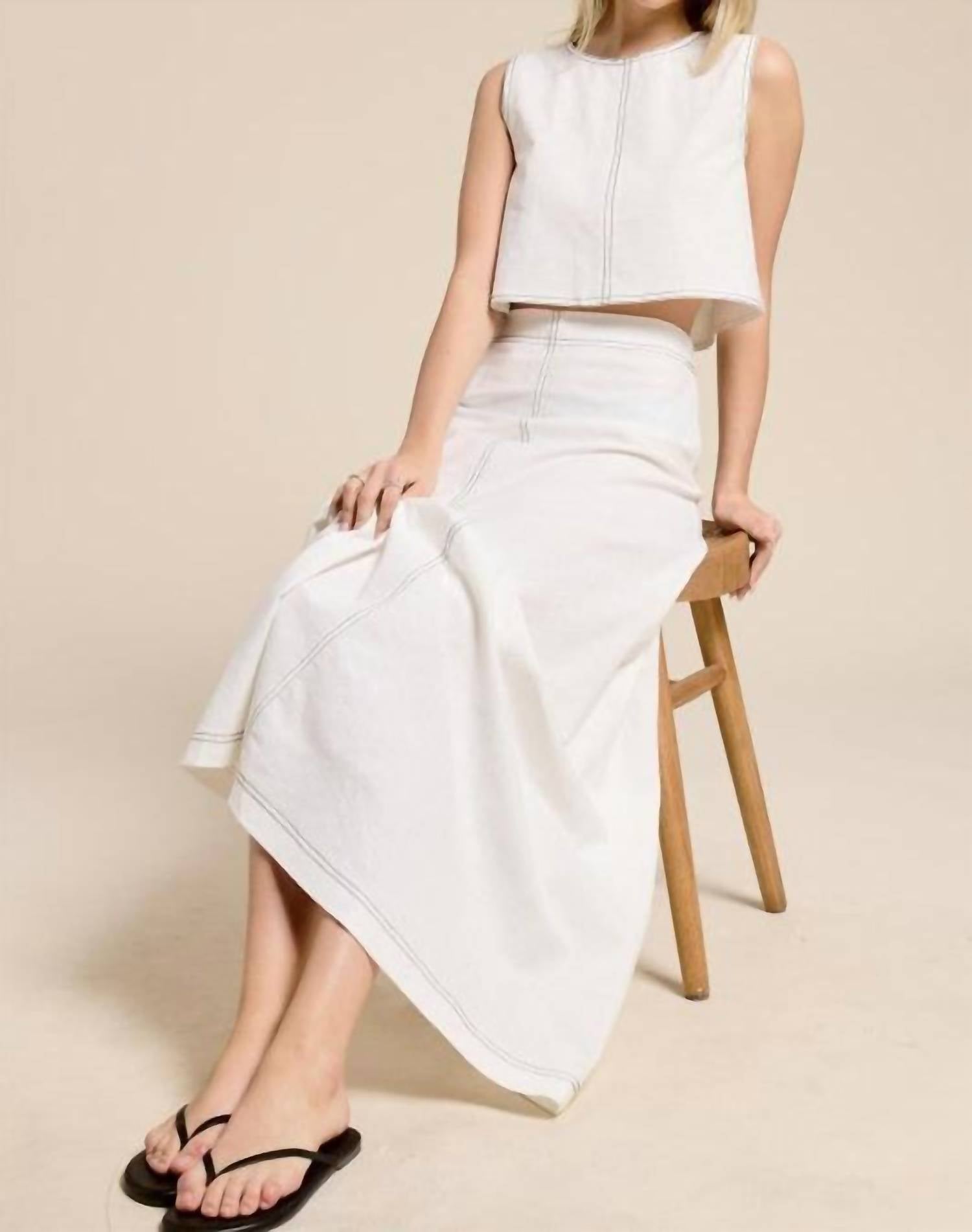 Mimosa - Xiomara Crop Tank Top And High-waisted Maxi Skirt Set