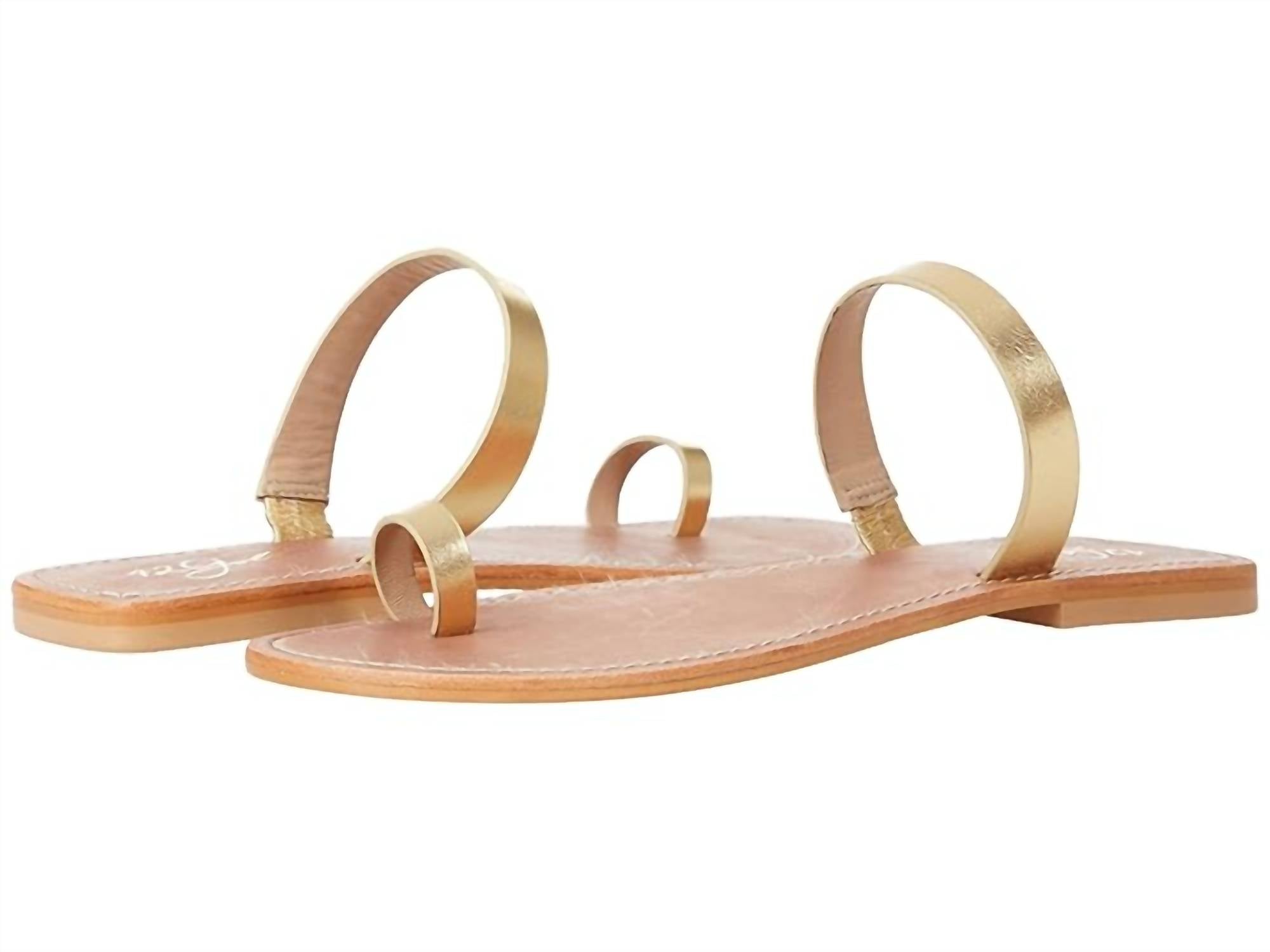 42 Gold - Women's Zola Metallic Leather Sandal