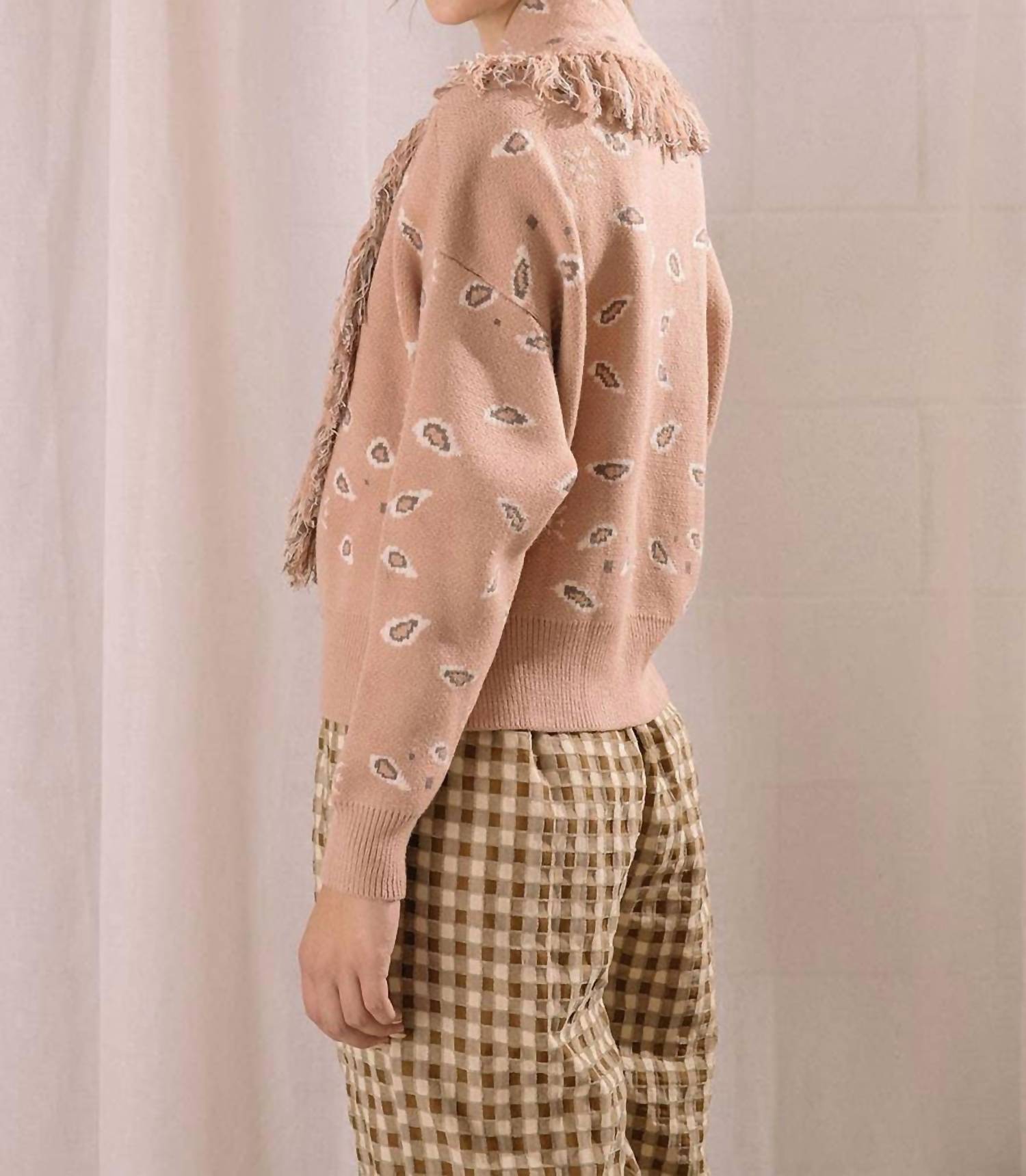 Storia - Paisley Fringe Knit Cardigan