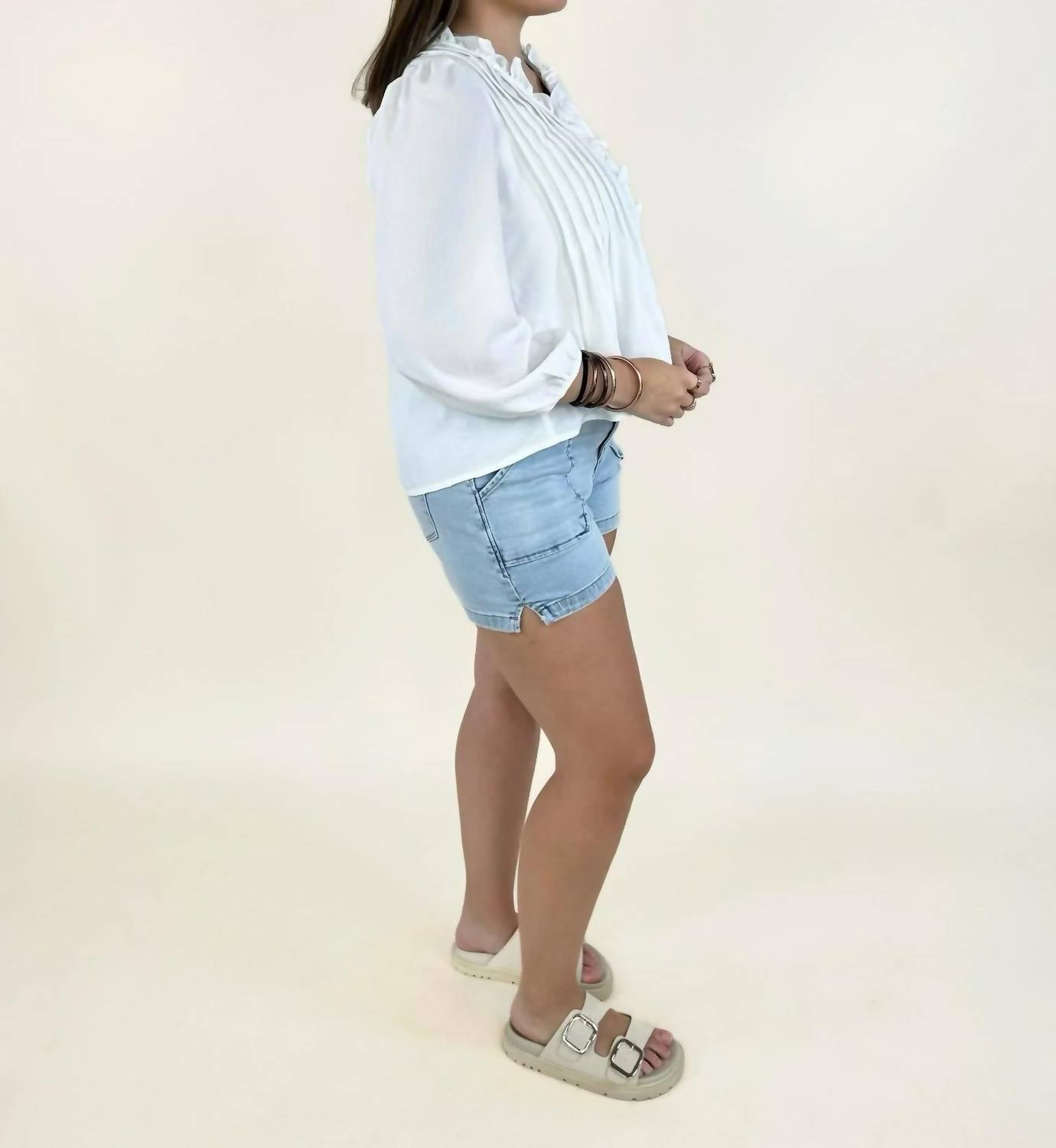 Dear John Denim - High Rise Patch Pocket Shorts