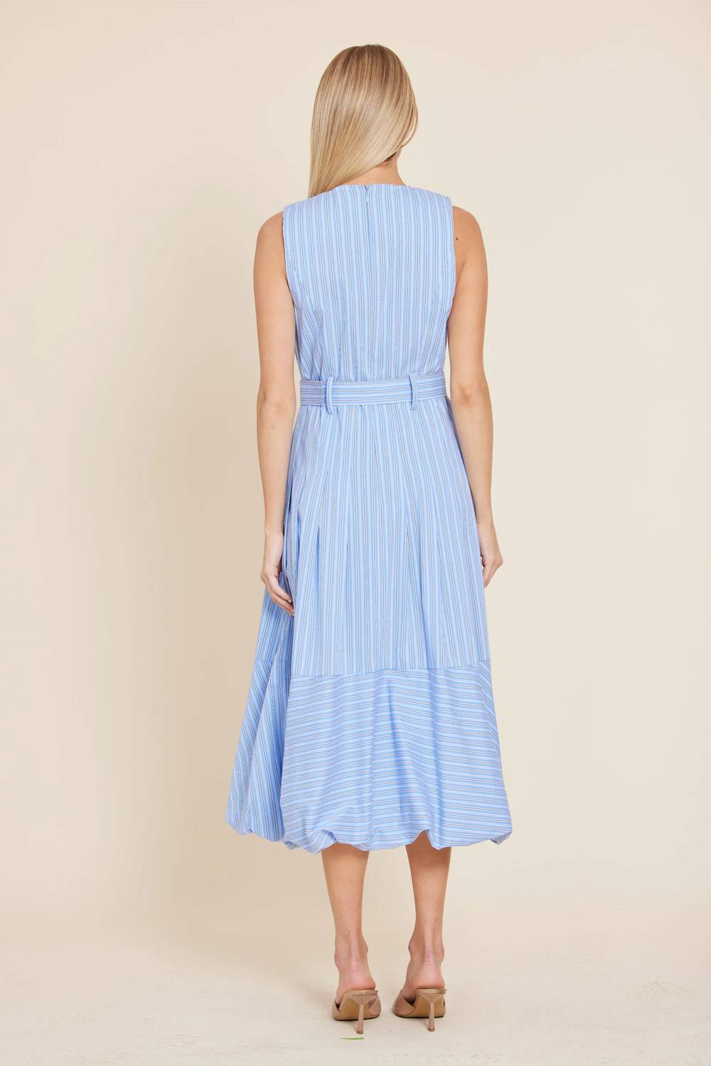 Dolce Cabo - Poplin Beleted Bubble Midi Dress