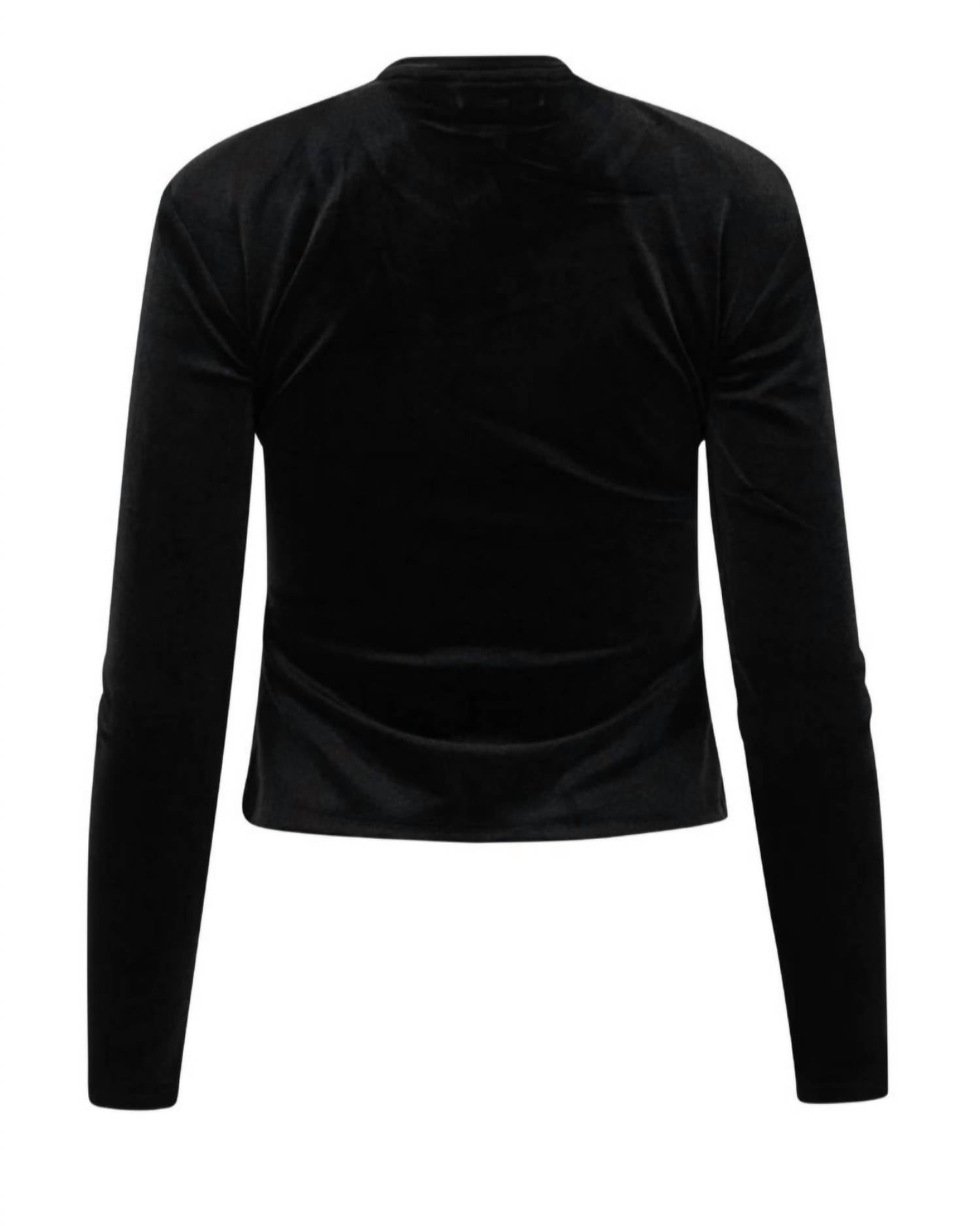 STEVE MADDEN Maddilyn Long Sleeve Top in black - women's t-shirt - alternate view