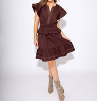 Thml - Cinched & Sweet Ruffle Dress