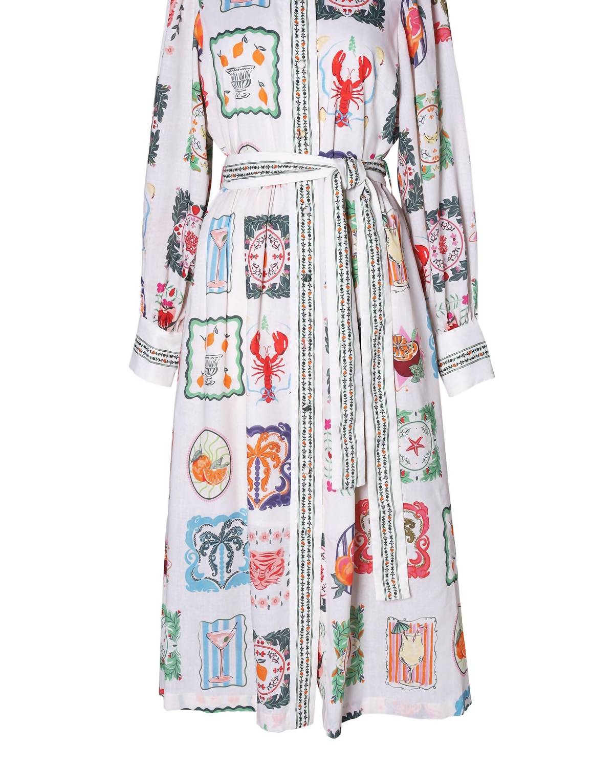 EMILY LOVELOCK Blythe Dress in summer stamp - women's dress - view 4