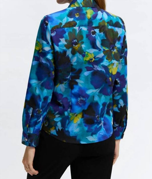 Foxcroft - June Painterly Floral Blouse