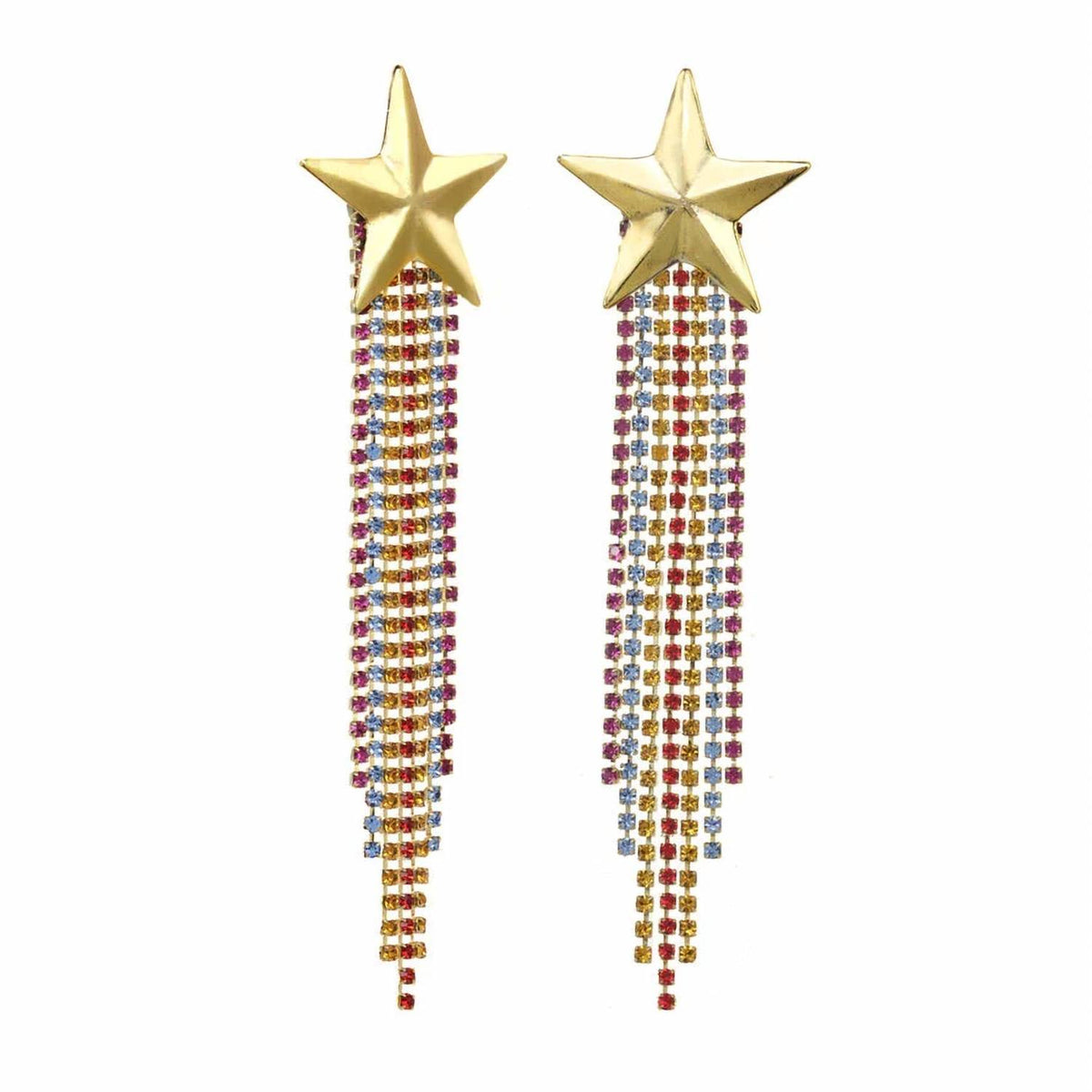 Tova - Star Rainbow Fringe Earrings
