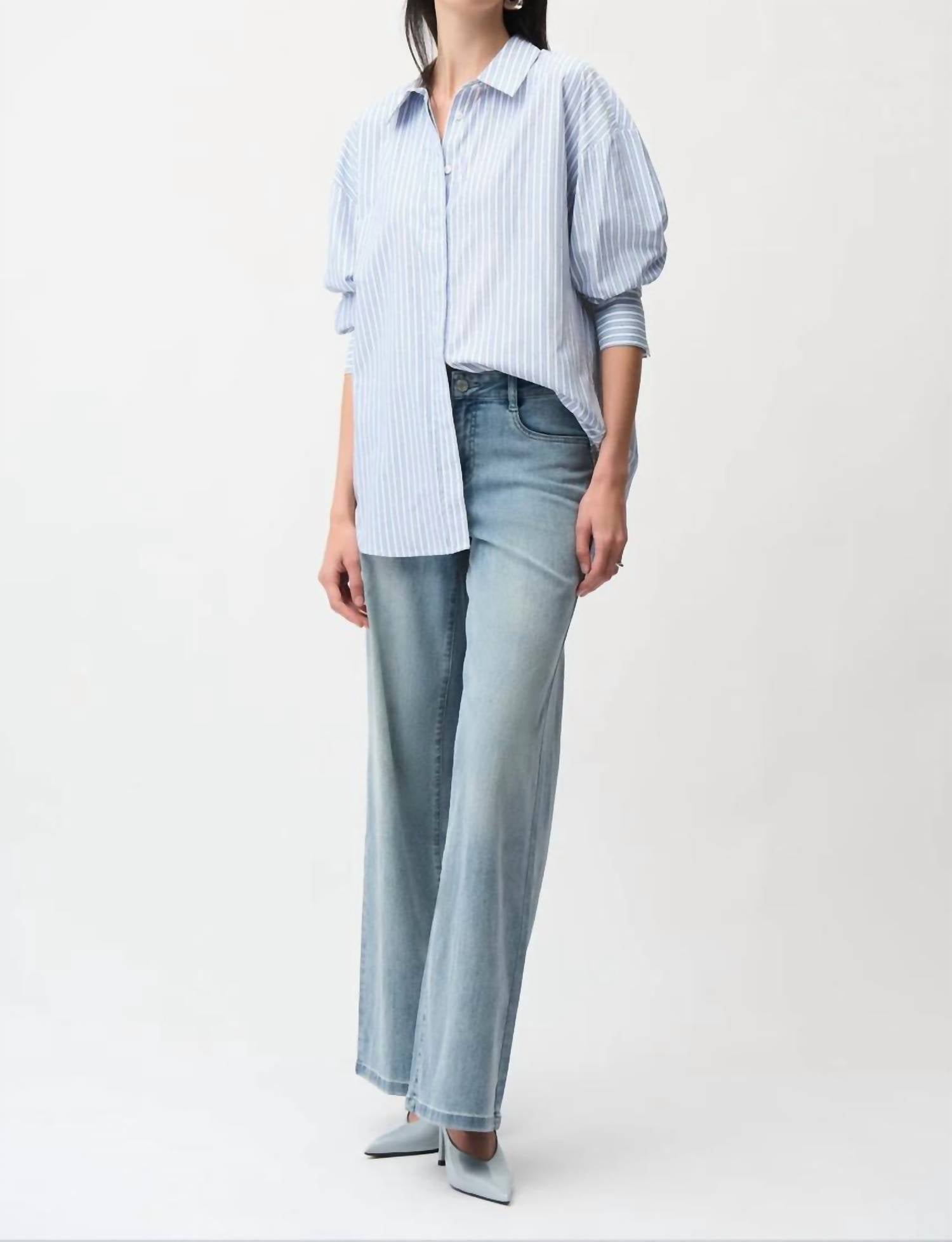 Joseph Ribkoff - Striped Button Closure Shirt