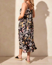 Tribal - Adjustable Straps Maxi Dress