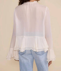 Lucy Paris - Tie Peplum Top