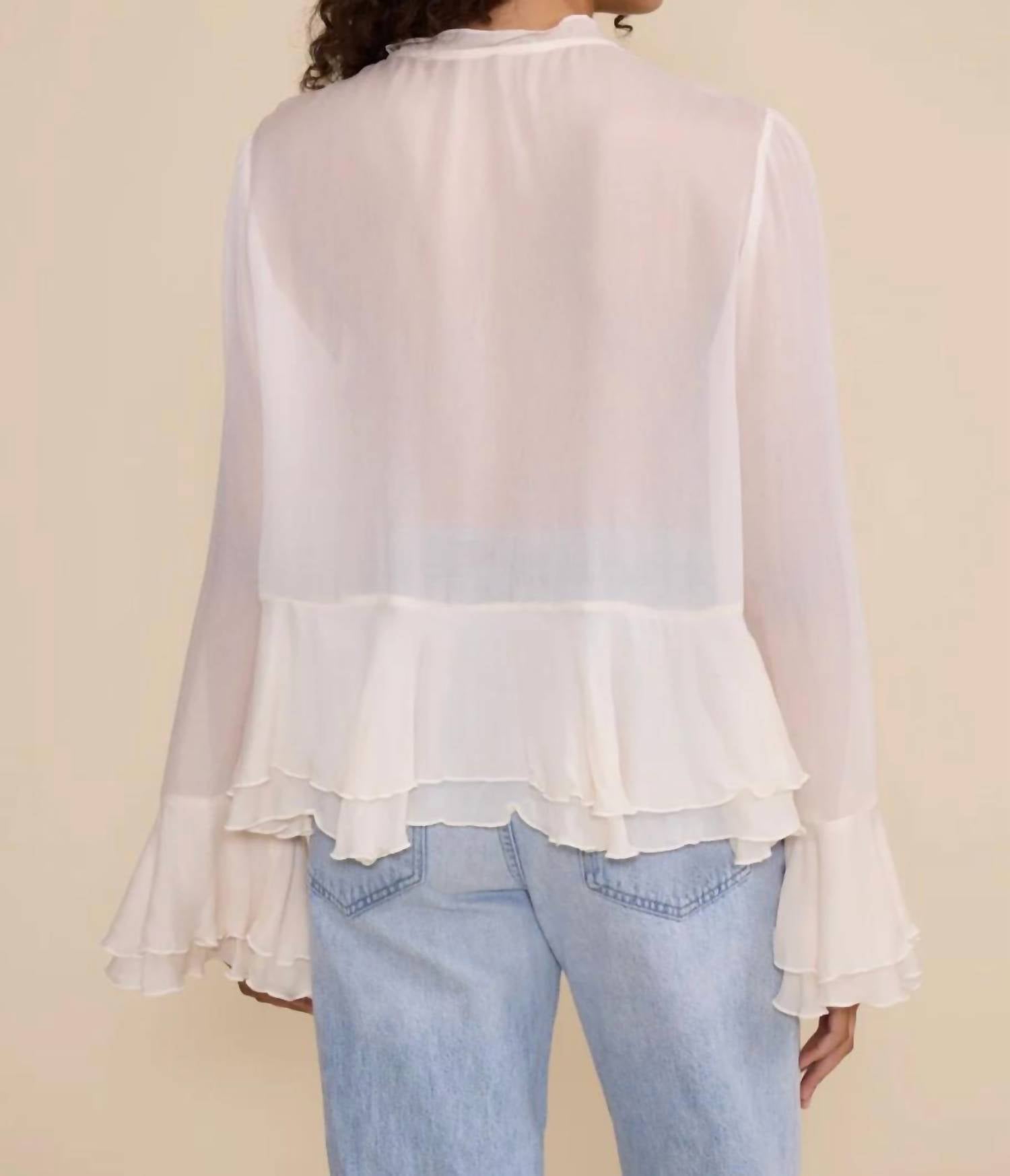 Lucy Paris - Tie Peplum Top